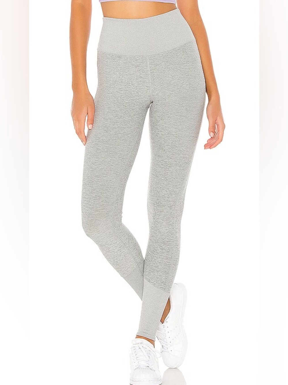 Alo Yoga High Waist Lounge Leggings in Zinc Heather Gray